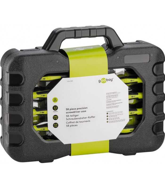 set surubelnite goobay 58 piese in carcasa plastic 6