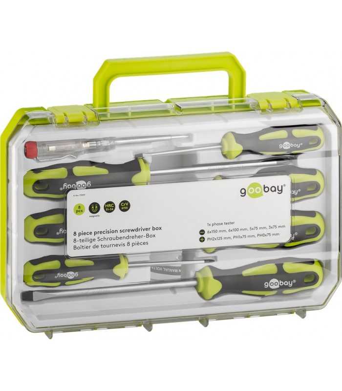 set surubelnite goobay 8 piese in carcasa plastic 2