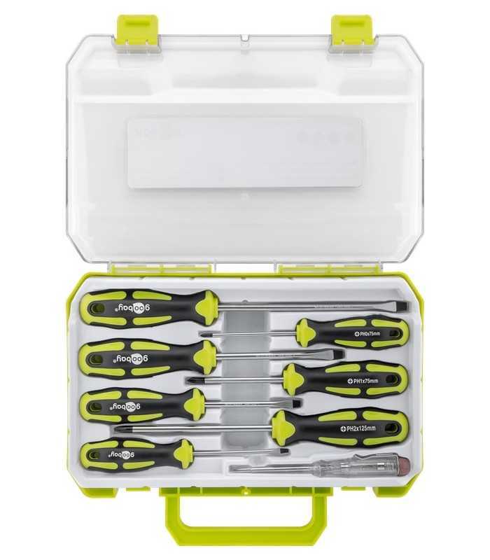 Set surubelnite Goobay 8 piese in carcasa plastic