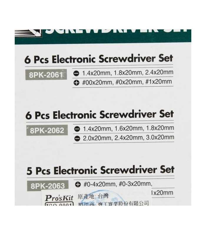 set surubelnite pentru electronisti 6buc proskit 8