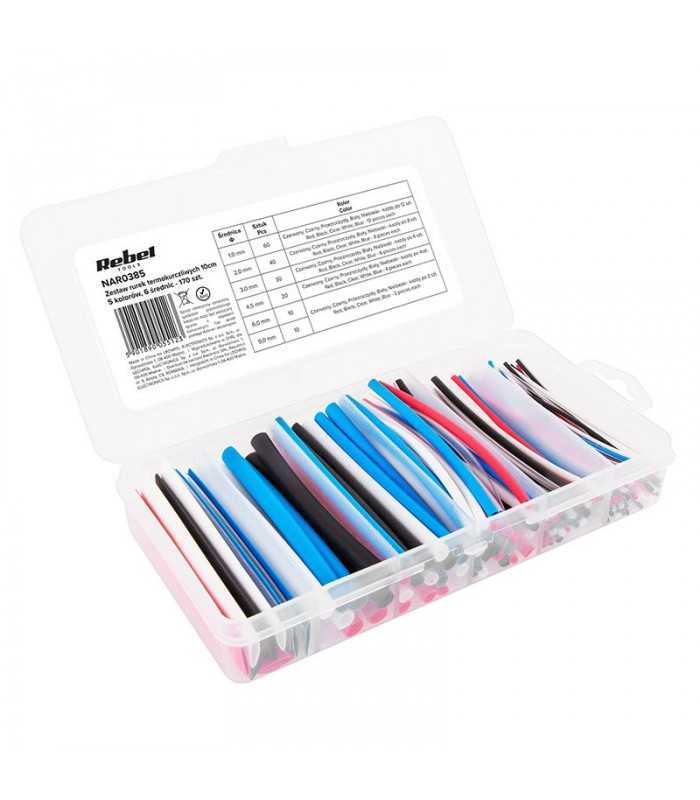 Set tuburi termocontractabile 10cm COLOR 170buc