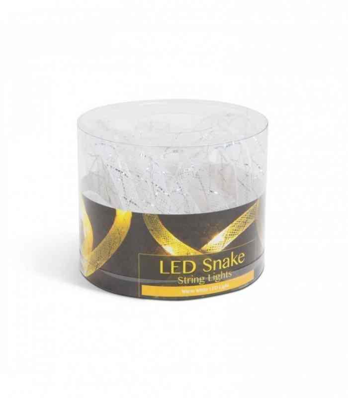 sir de lumini de craciun led alb cald fir argintiu 2m 2x aaa 58032a phenom 2