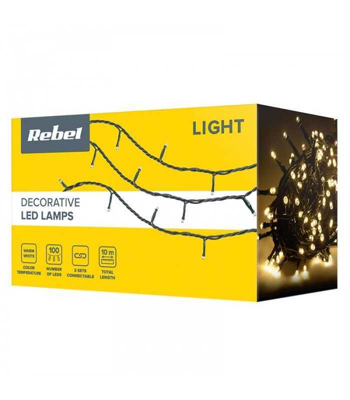 sir iluminat festiv ip44 alb cald 10m rebel 3