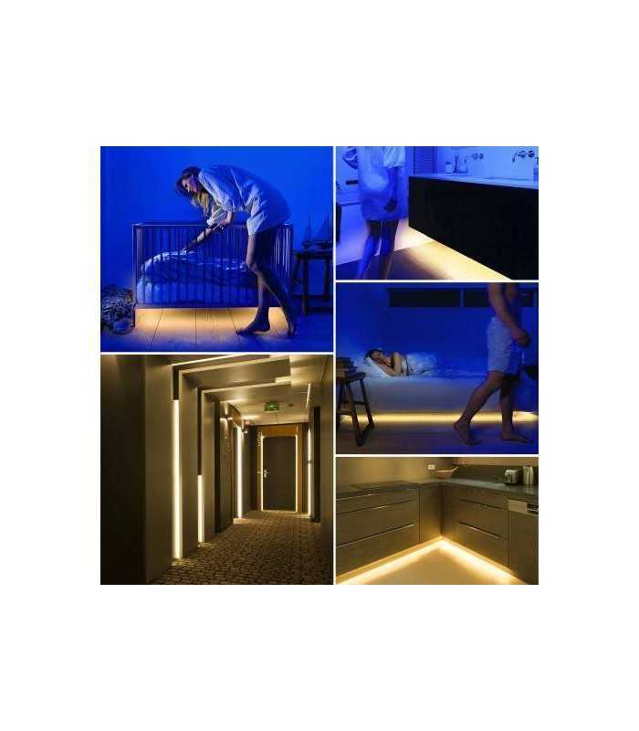 sir led alb cald 2700k cu senzor de miscare phenom 2