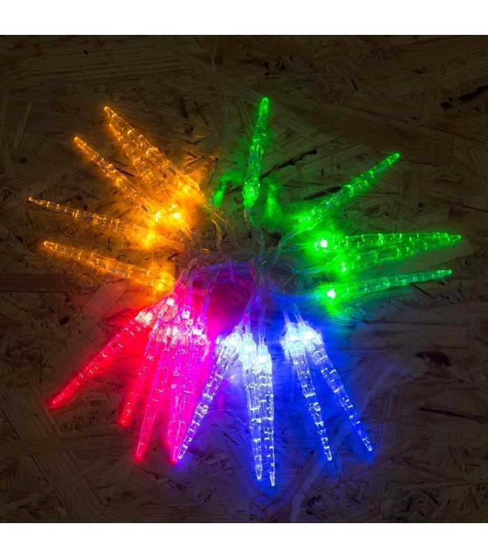 sir lumini 20 led turturi de gheata multicolor pe baterii 2m phenom lighting technology 1