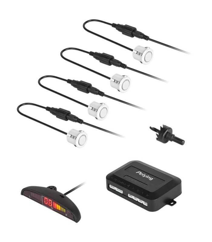 Sistem parcare display LED 4 senzori albi PEIYING