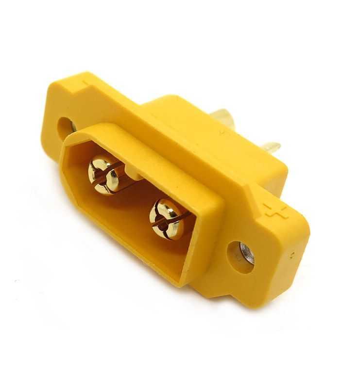 Soclu alimentare DC XT60 tata 2pini lipire montare pe panou 30A 500V galbena AMASS XT60E1-M / XT60E-M 5 Soclu alimentare DC XT60 tata 2pini lipire montare pe panou 30A 500V galbena AMASS XT60E1-M / XT60E-M