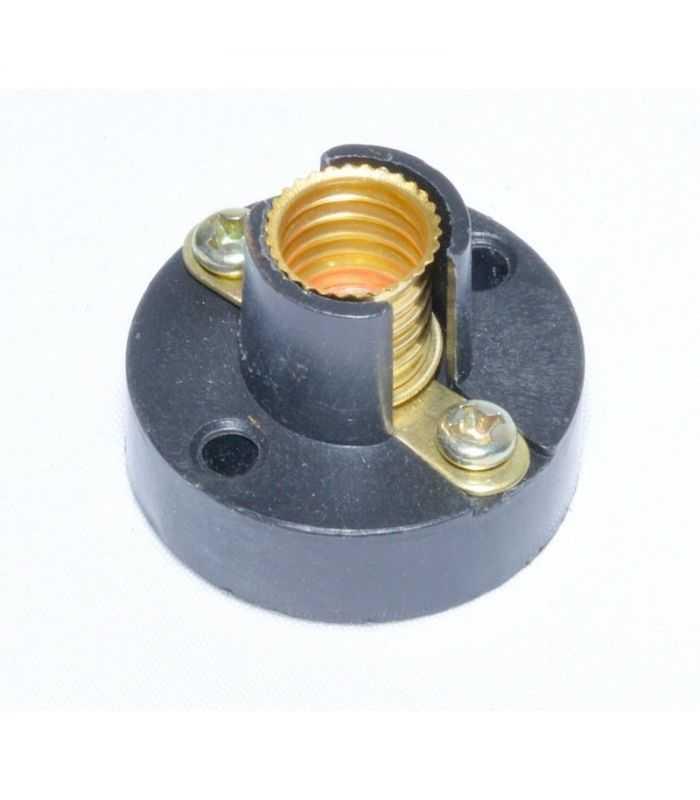 Soclu bec E10 contacte cu surub negru 9082