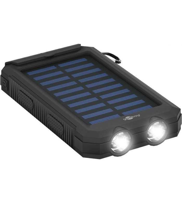 solar powerbank 8000mah cu lanterna led busola rezistent la socuri si apa goobay 5
