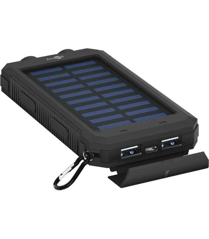 solar powerbank 8000mah cu lanterna led busola rezistent la socuri si apa goobay 6