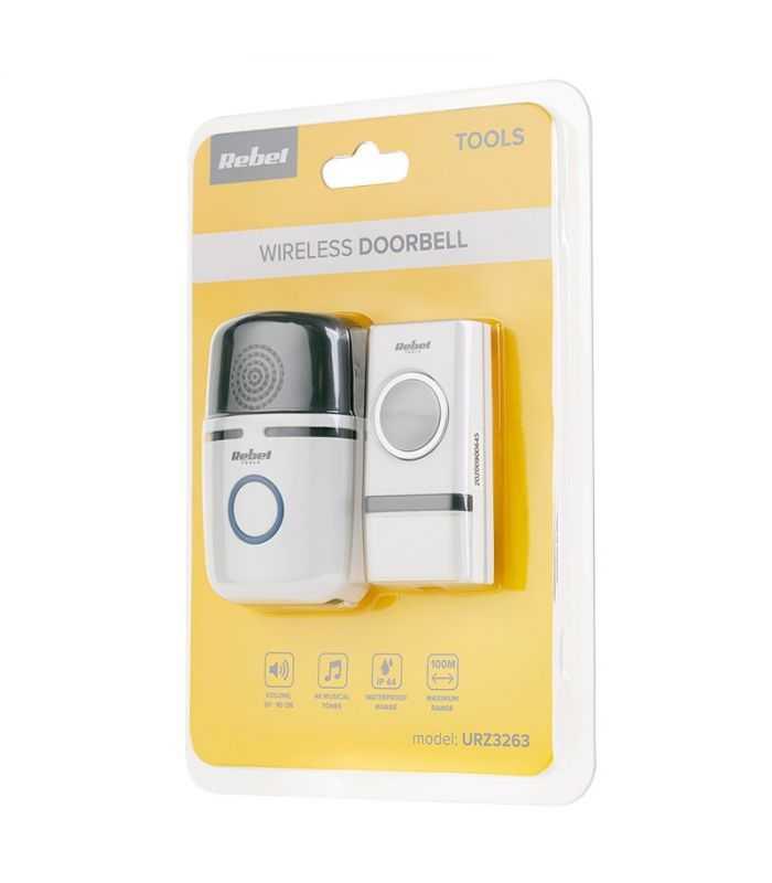 sonerie wireless 48 melodii 4 nivele volum alarma 110 220vac rebel 1