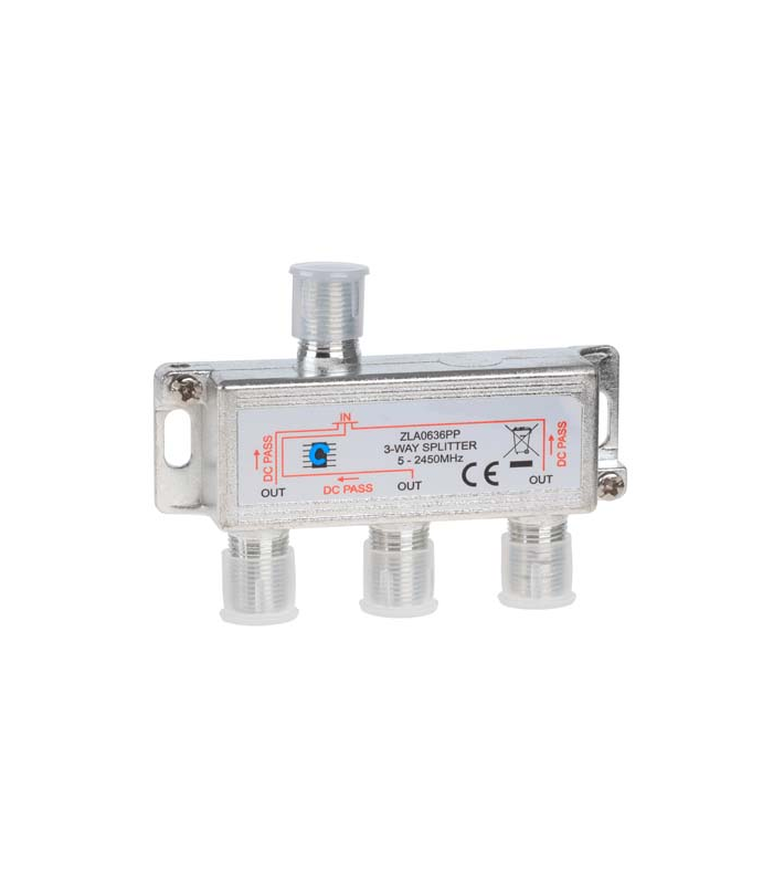 Spliter 3 iesiri cu Power Pass 5-2450Mhz Cabletech