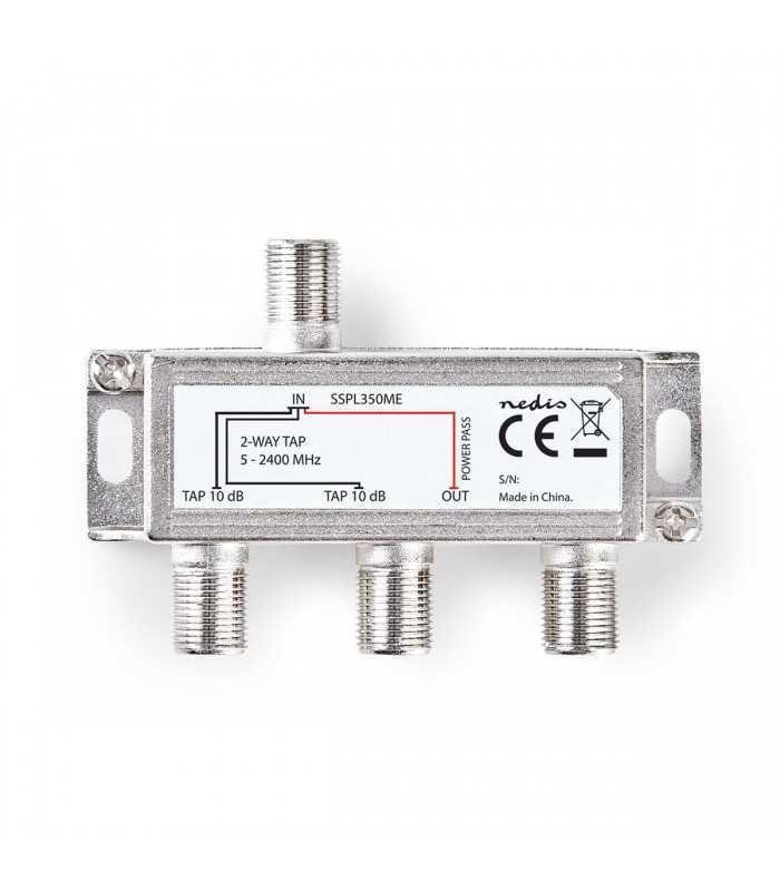 Spliter F Max. 10 dB Frecventa 5-2400MHz 2 Iesiri TAP Nedis