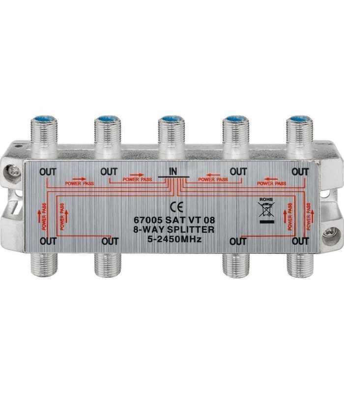Splitter 8 cai semnal TV satelit 5-2450Mhz GOOBAY