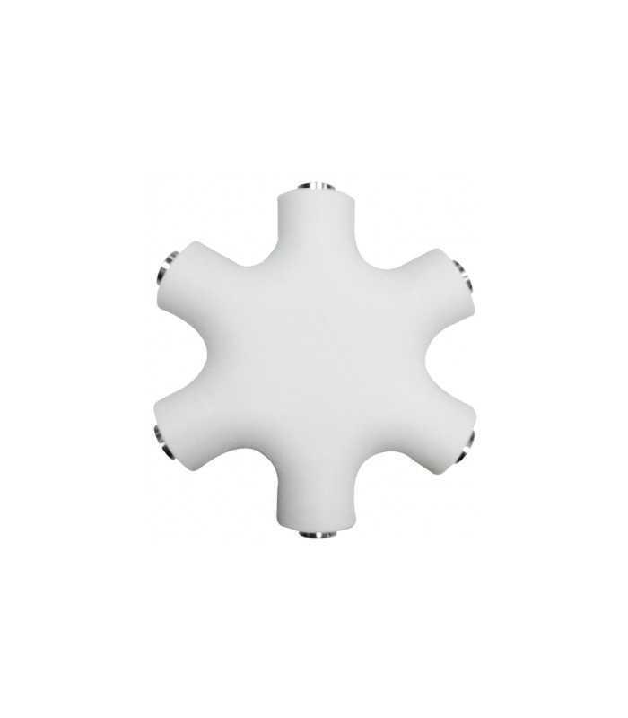 splitter adaptor jack 35 mm mama x6 stereo cu cablu 02m alb logilink ca1088 3