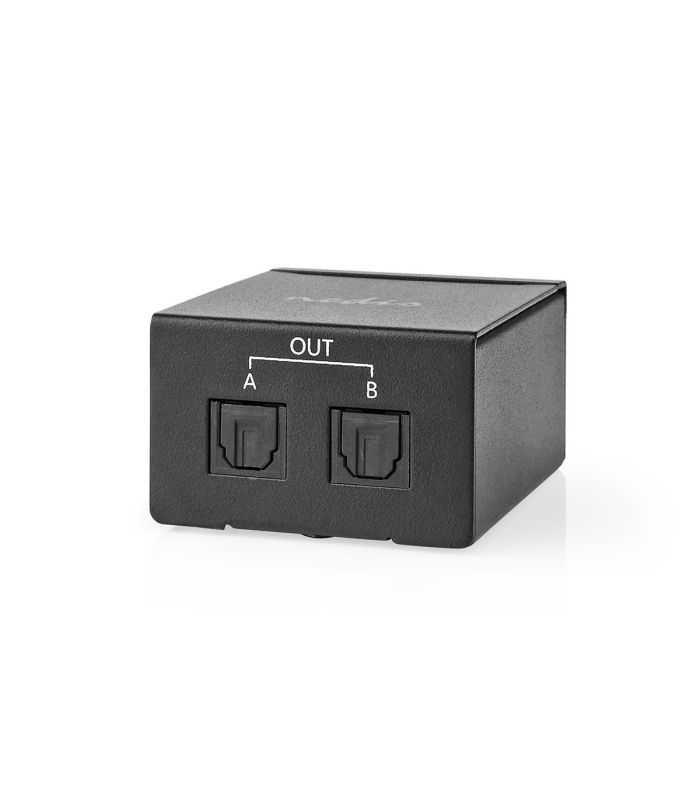 Splitter audio 1x Toslink mama la 2x Toslink mama negru Nedis ASPL2512BK