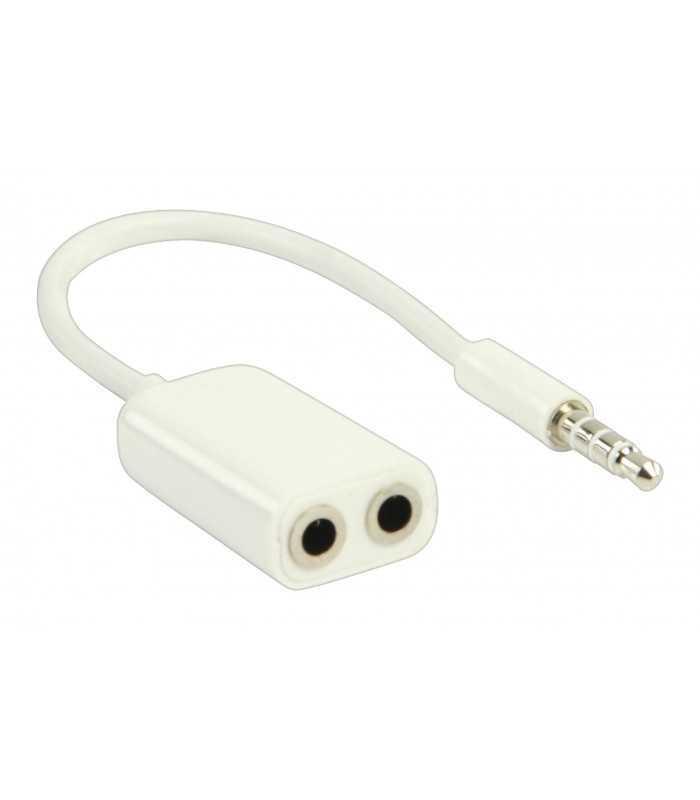 splitter audio stereo 35 mm tata 2x 35 mm mama 02m alb valueline 2