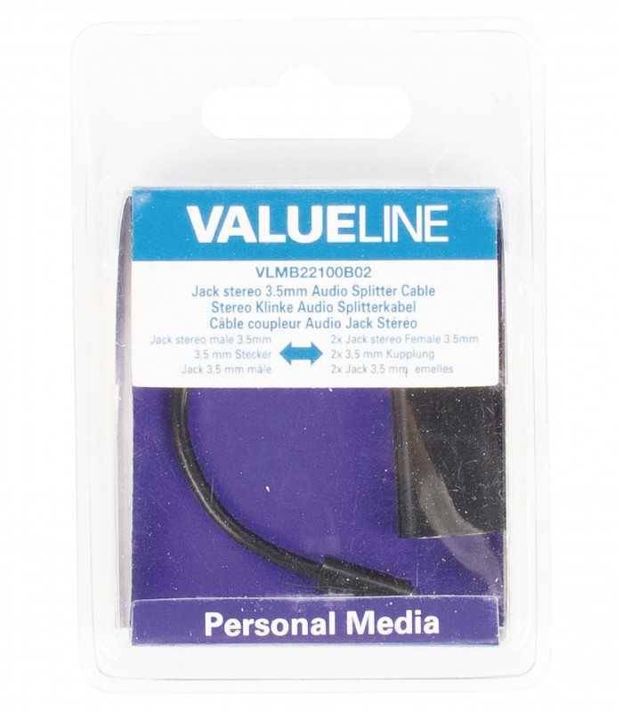 splitter audio stereo jack 35 mm tata 2x 35 mm mama 02m valueline 3
