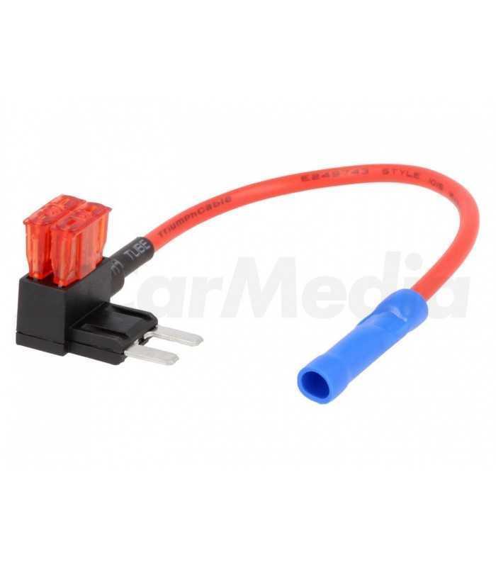 Splitter auto ATM 10A siguranta mini x2 1mm2 culoare rosu 4CarMedia