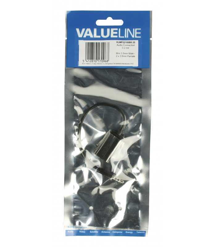 splitter cablu adaptor audio stereo jack 35 mm tata 2x 35 mm jack mama 02m valueline 2