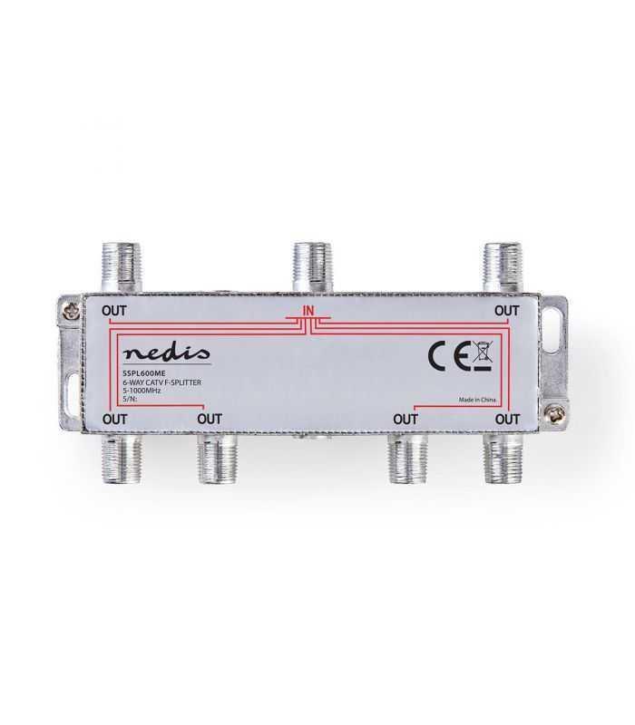 Splitter distribuitor semnal TV Nedis 6 cai 5-1000Mhz 10dB Max