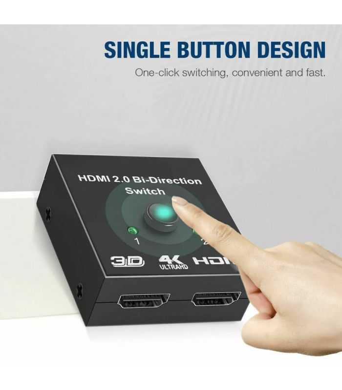 Splitter Switch Adaptor Hdmi Bidirectional 1x 2hdmi Sau 2x 1hdmi