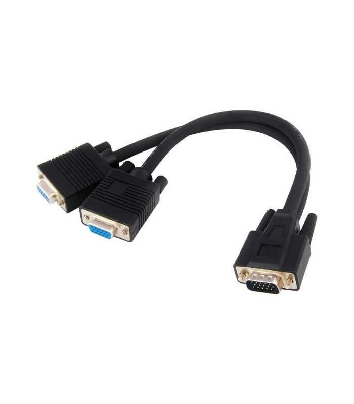 splitter vga 15 pini tata la 2x vga mama 15 pini crem 1
