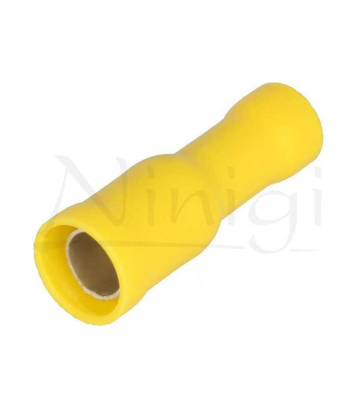 st 051 y terminal papuc rotund mama 5mm 4 6mm2 crimpat pe cablu izolata galben ninigi 1