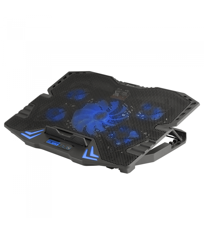 Stand cu sistem de racire pentru notebook gaming 5 ventilatoare si ecran LCD NGS
