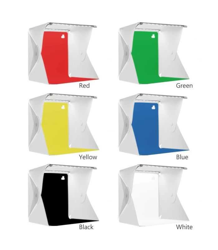 Stand Foto2 Cutie Luminoasa Pliabila Portabila Fotografie 5 Culori