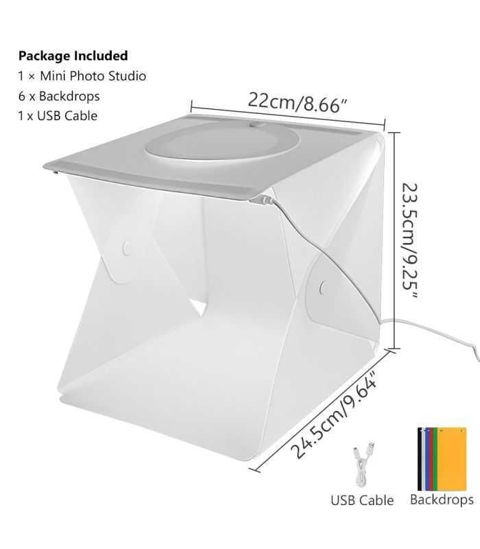 Stand Foto2 Cutie Luminoasa Pliabila Portabila Fotografie 5 Culori