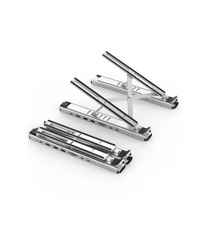 Stand Laptop 9in1 Si Hub Usb Type C Docking Station Reglabil Aluminiu Choetech Hub M43 Sl V1