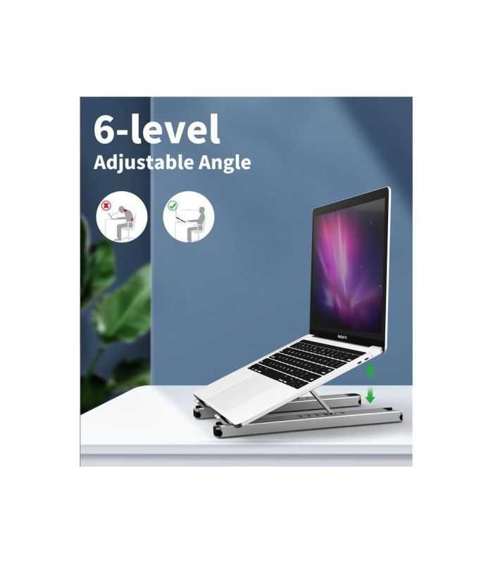 Stand Laptop 9in1 Si Hub Usb Type C Docking Station Reglabil Aluminiu Choetech Hub M43 Sl V1