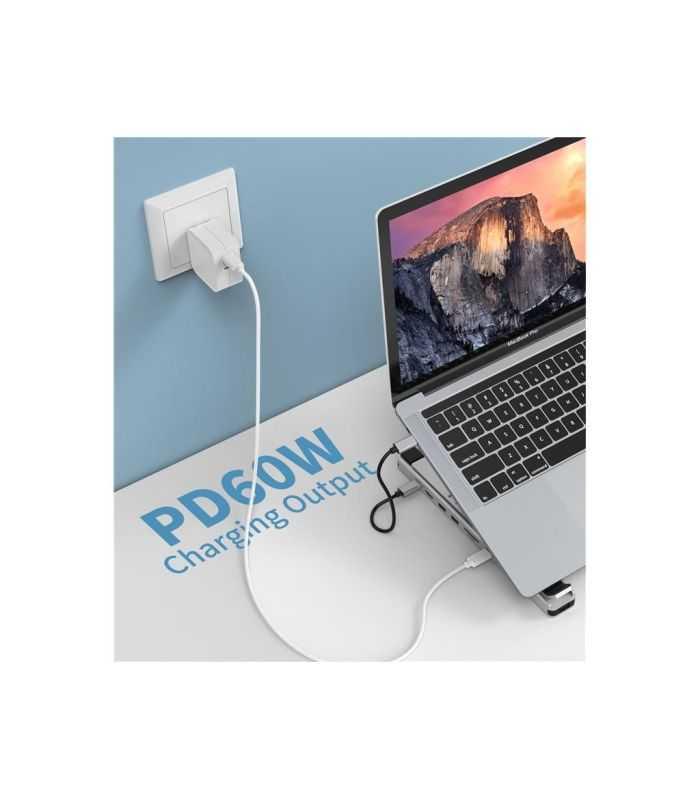 Stand Laptop 9in1 Si Hub Usb Type C Docking Station Reglabil Aluminiu Choetech Hub M43 Sl V1