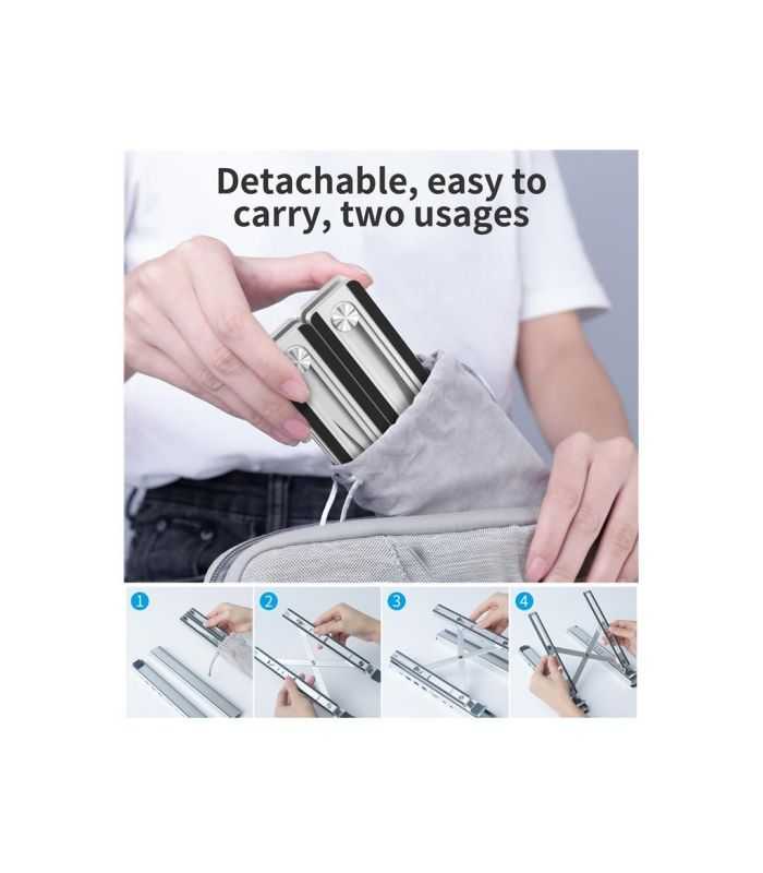 Stand Laptop 9in1 Si Hub Usb Type C Docking Station Reglabil Aluminiu Choetech Hub M43 Sl V1