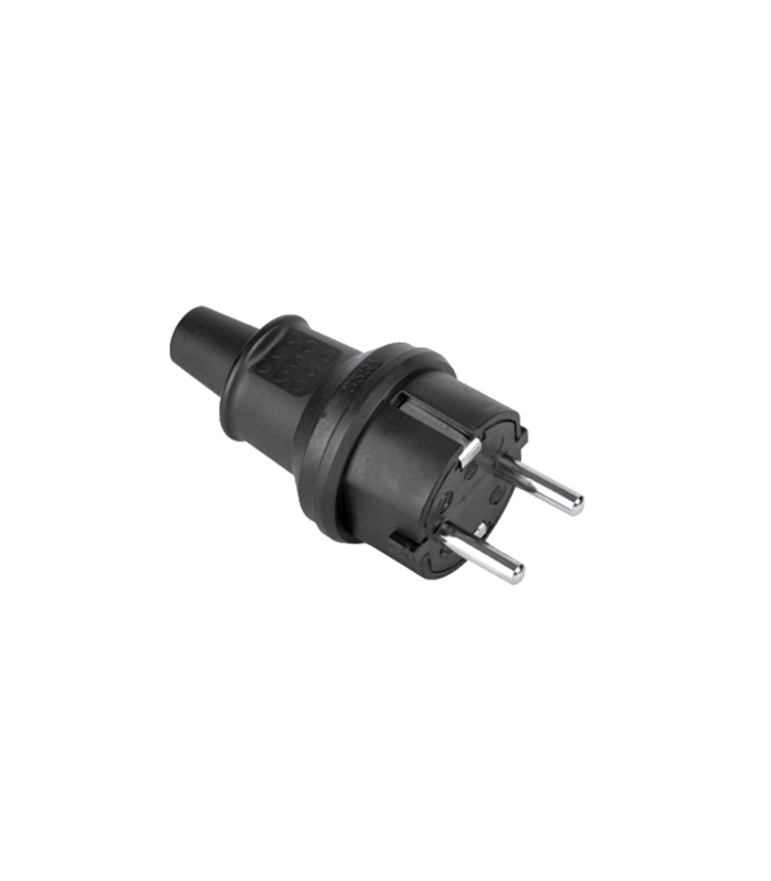 Stecher 16A 250V IP44 negru 2237 Kemot