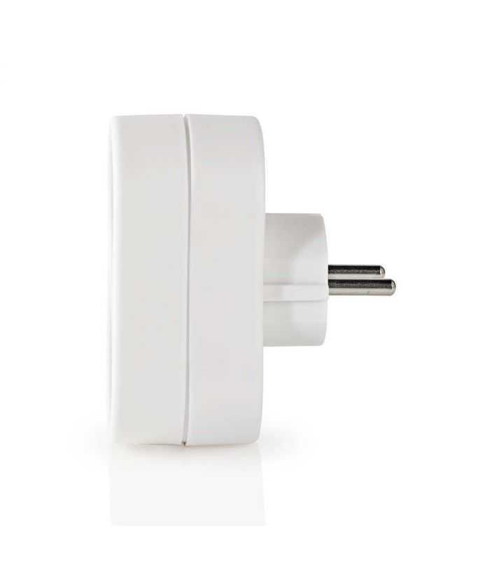 stecher dublu 2x schuko 16a 3500w protectie contacte alb nedis 3