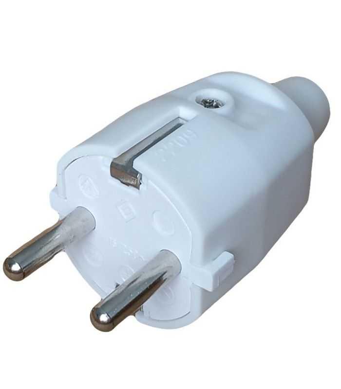 Stecher Schuko Cauciucat Alb Cu Presetupa Cauciuc Ip20 16a 250v Odo Spn3110