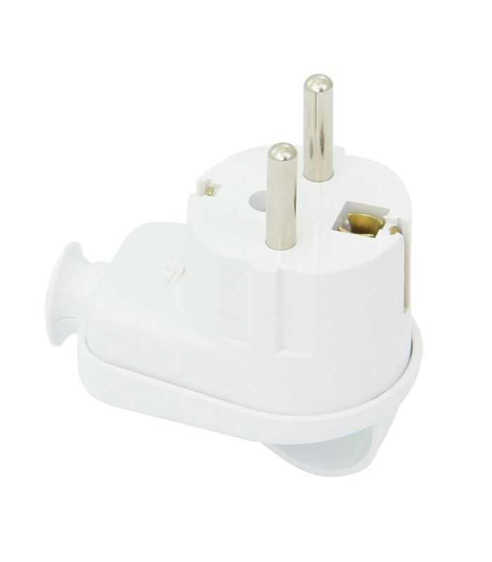 Stecher Shuko iesire laterala alb cu inel prindere WT-16U/Z/WE Plastrol