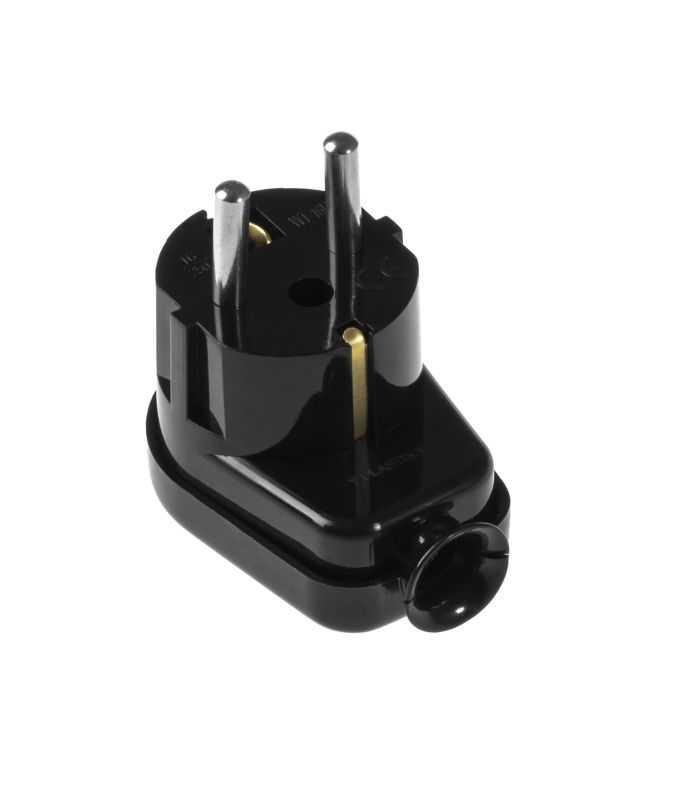 Stecher Shuko Iesire Laterala Negru Cu Martor Led Wt 16u S Bk Plastrol