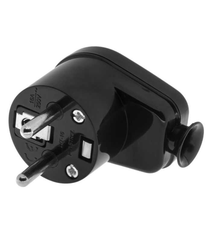 Stecher Shuko iesire laterala negru WT-16U/BK Plastrol