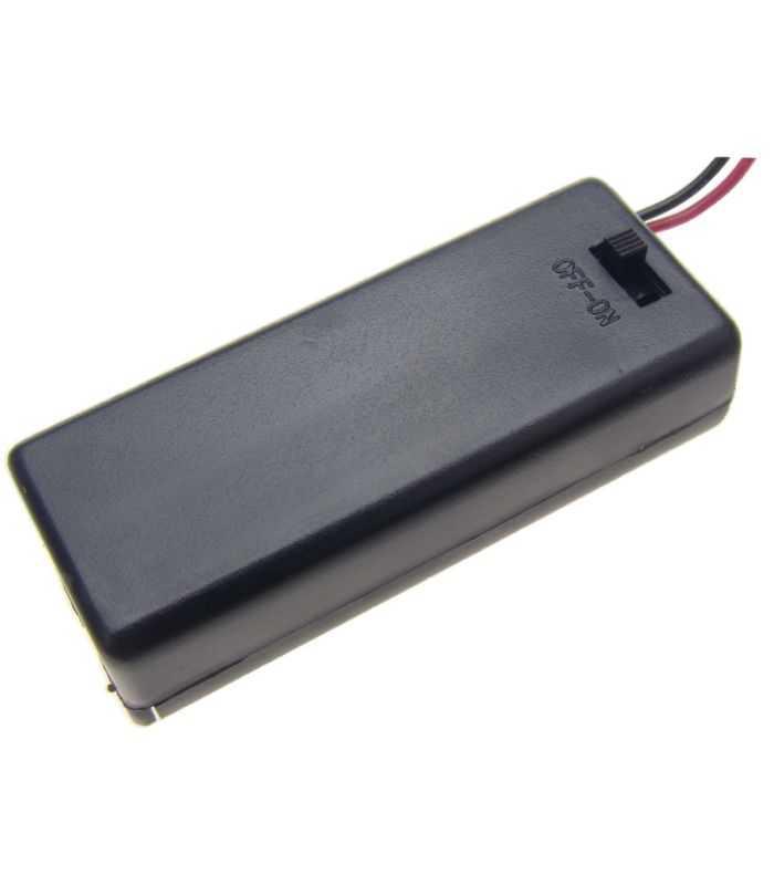 Suport 2x AAA cu cabluri 150mm + cu comutator COMF SBH-421-1AS