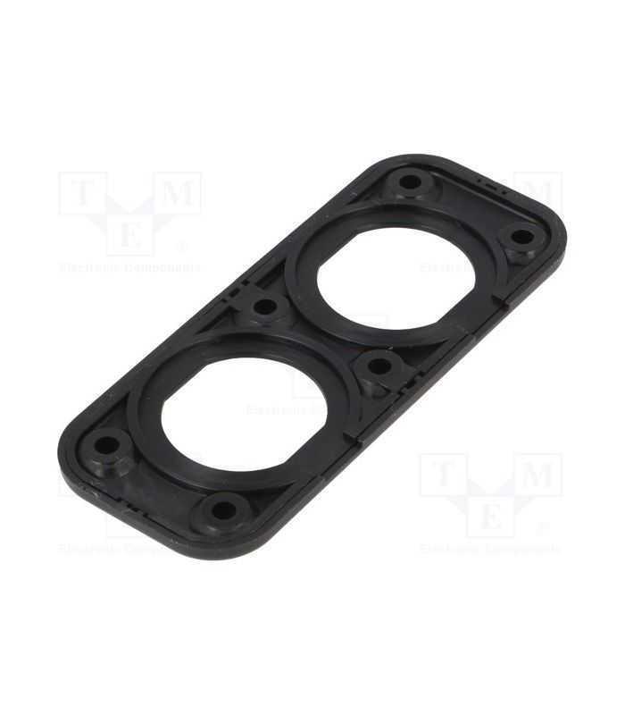 Suport aplicat pentru 2x prize auto surub mascat negru SCI A13-216DDP