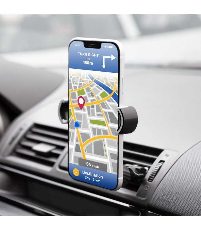 suport auto de telefon cu fixare in grilajul de aerisire negru mnc 1