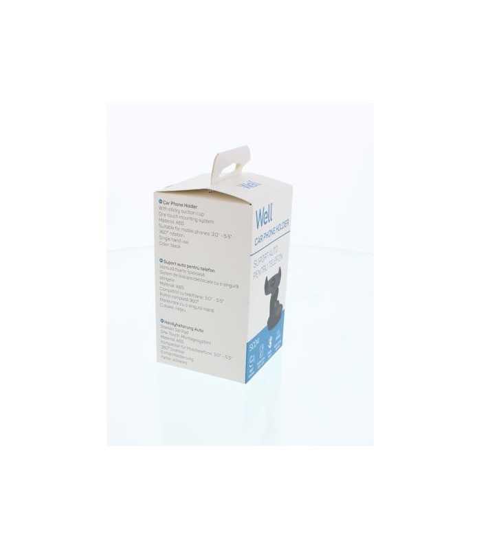 suport auto pentru telefon cu ventuza well 4