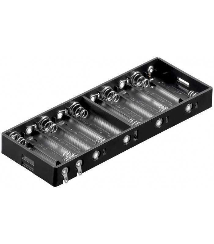 Suport baterie 10x AA R6 cu contacte pentru lipire Goobay