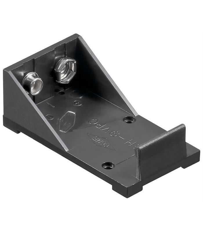 Suport Baterie 1x 9v Cu Lamela Pentru Lipire Negru 11995 Goobay