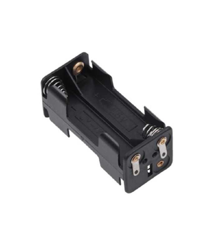 Suport baterie 4x AA patrat cu contacte pentru lipire