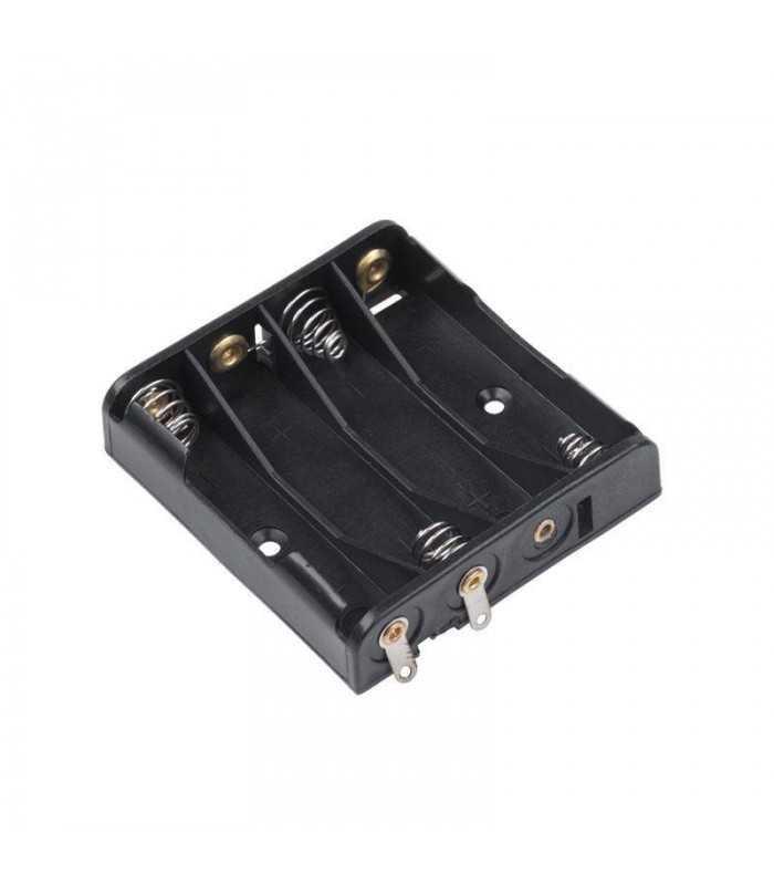 Suport baterie 4x AAA cu contacte pentru lipire