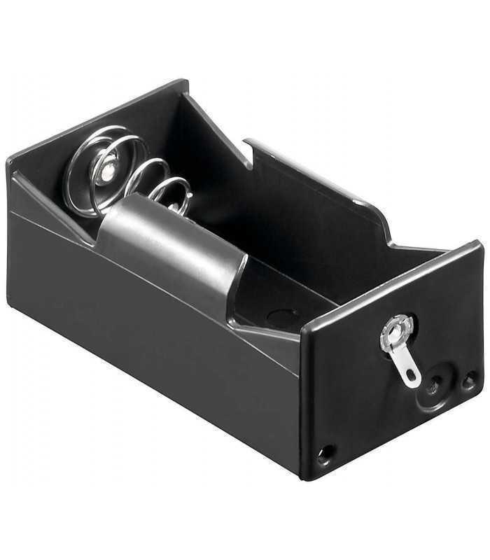 Suport baterie D R20 1buc cu contacte pentru lipire Goobay